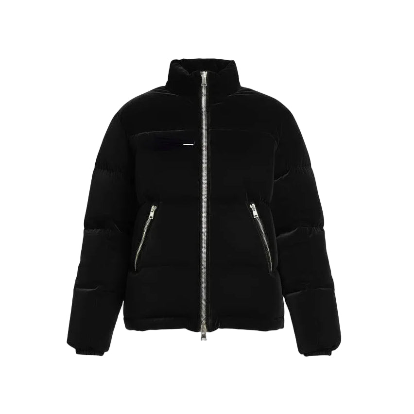 KHAITE BLACK SHIMMER PUFFER JACKET - SIZE XS