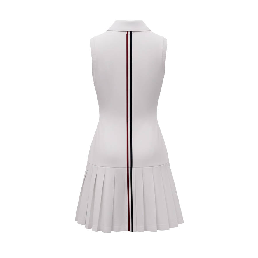 THOM BROWNE WHITE POLO MINI DRESS - SIZE 40