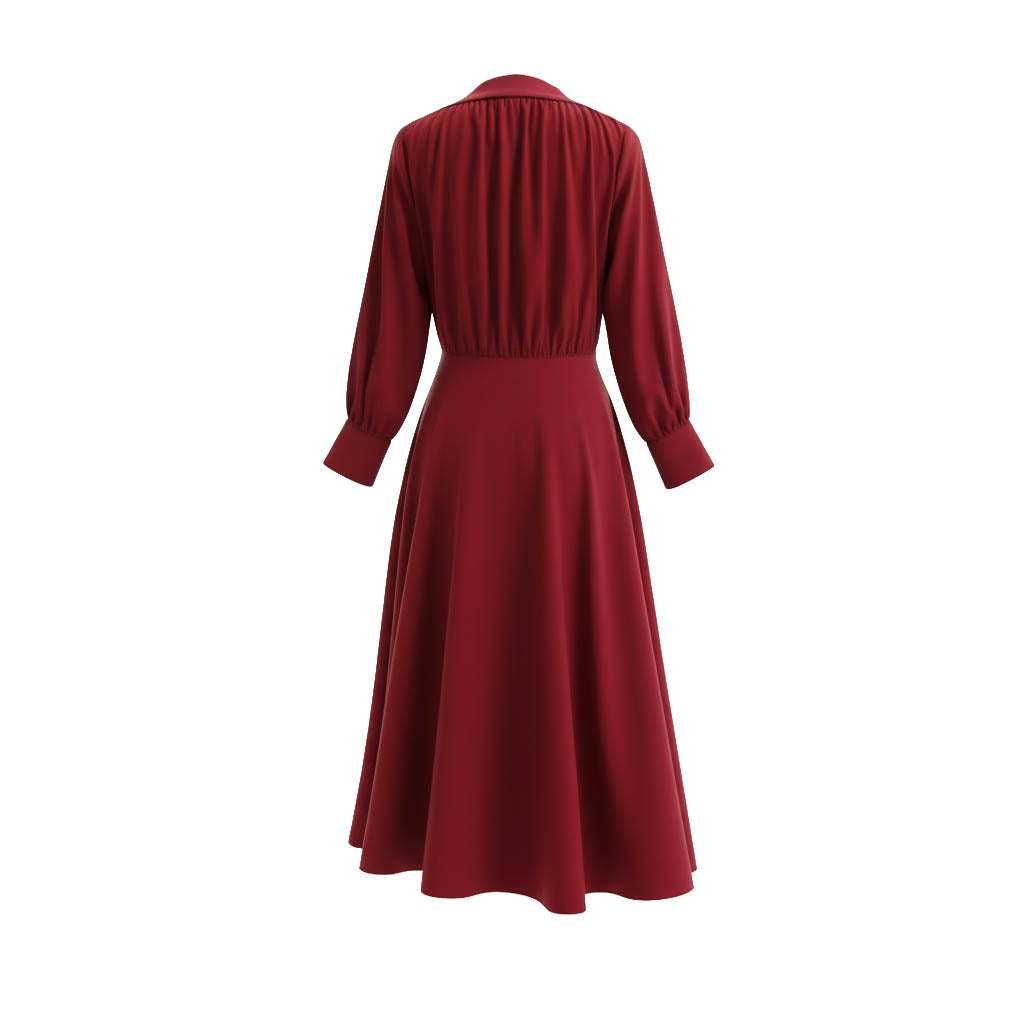 KHAITE RED SILK DRESS - SIZE 0