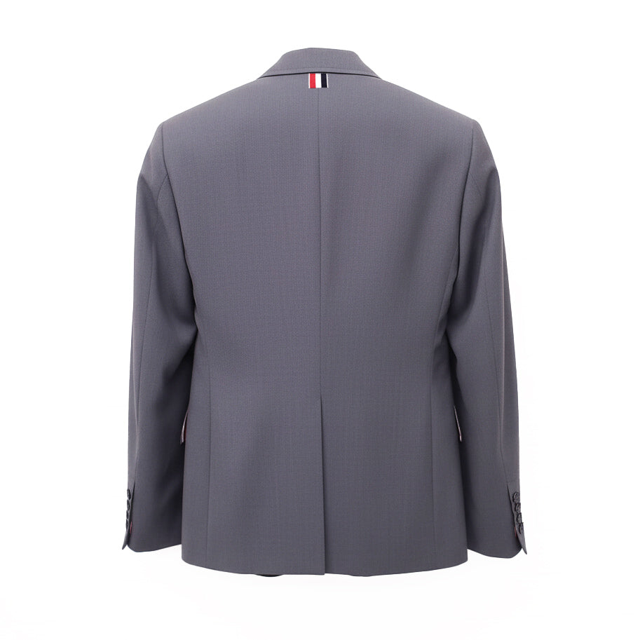 THOM BROWNE GREY WOOL SPORT COAT - SIZE 36