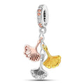 Ginkgo Biloba Leaves Dangle Charm