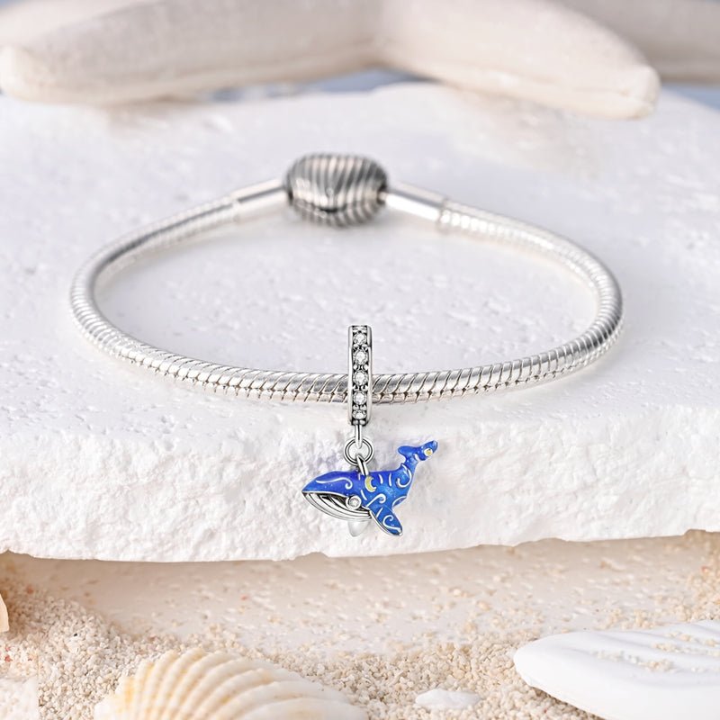 Glow-in-the-Dark Blue Whale Dangle Charm