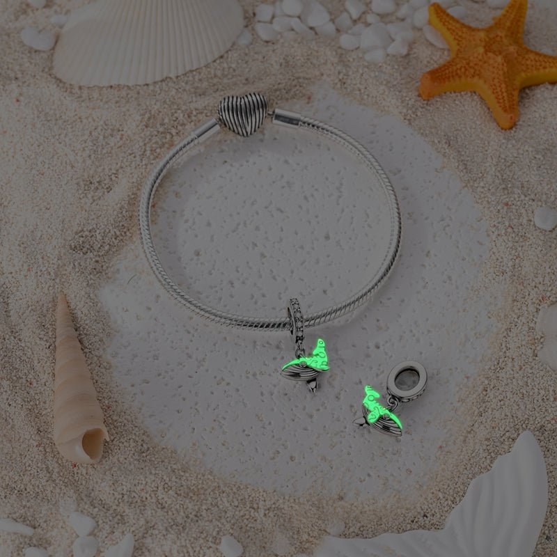 Glow-in-the-Dark Blue Whale Dangle Charm