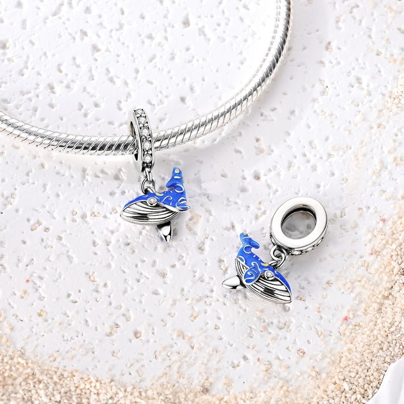 Glow-in-the-Dark Blue Whale Dangle Charm