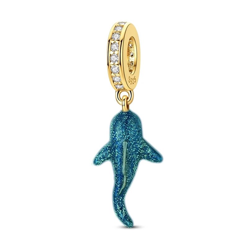 Glow in the Dark Luminous Blue Whale Shark Dangle Charm