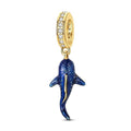 Glow in the Dark Luminous Blue Whale Shark Dangle Charm