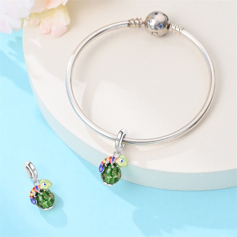 Glow in the Dark Luminous Chameleon Dangle Charm