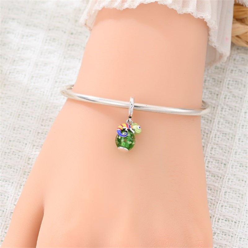 Glow in the Dark Luminous Chameleon Dangle Charm