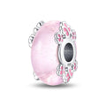 Glow in the Dark Luminous Pink Murano Charm
