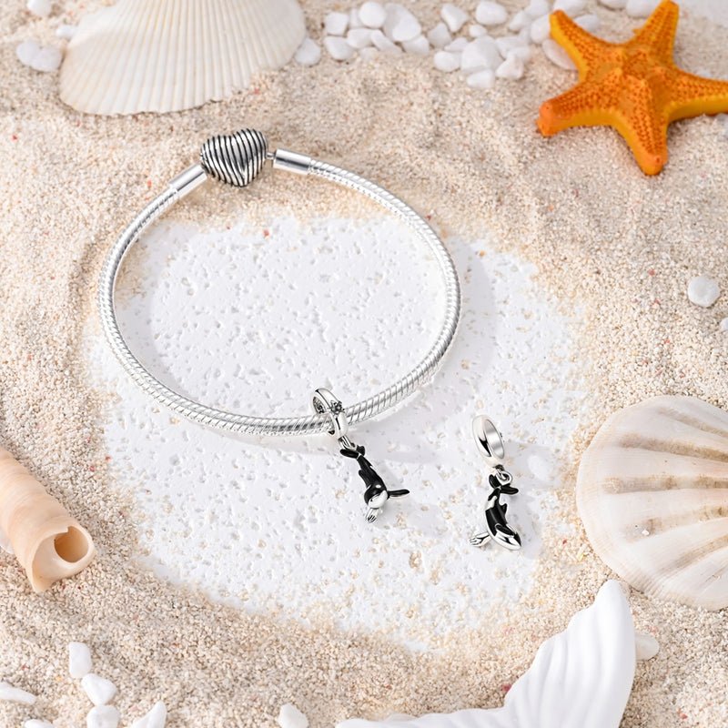 Glow-in-the-Dark Orca Whale Dangle Charm