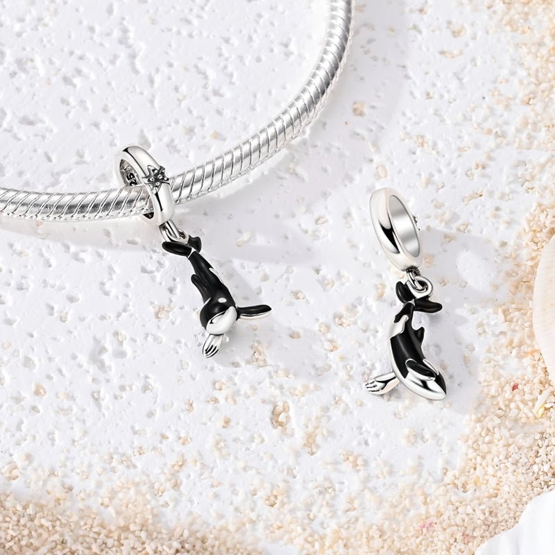 Glow-in-the-Dark Orca Whale Dangle Charm