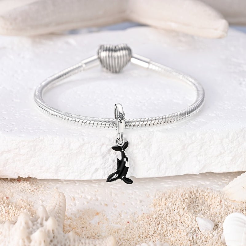 Glow-in-the-Dark Orca Whale Dangle Charm
