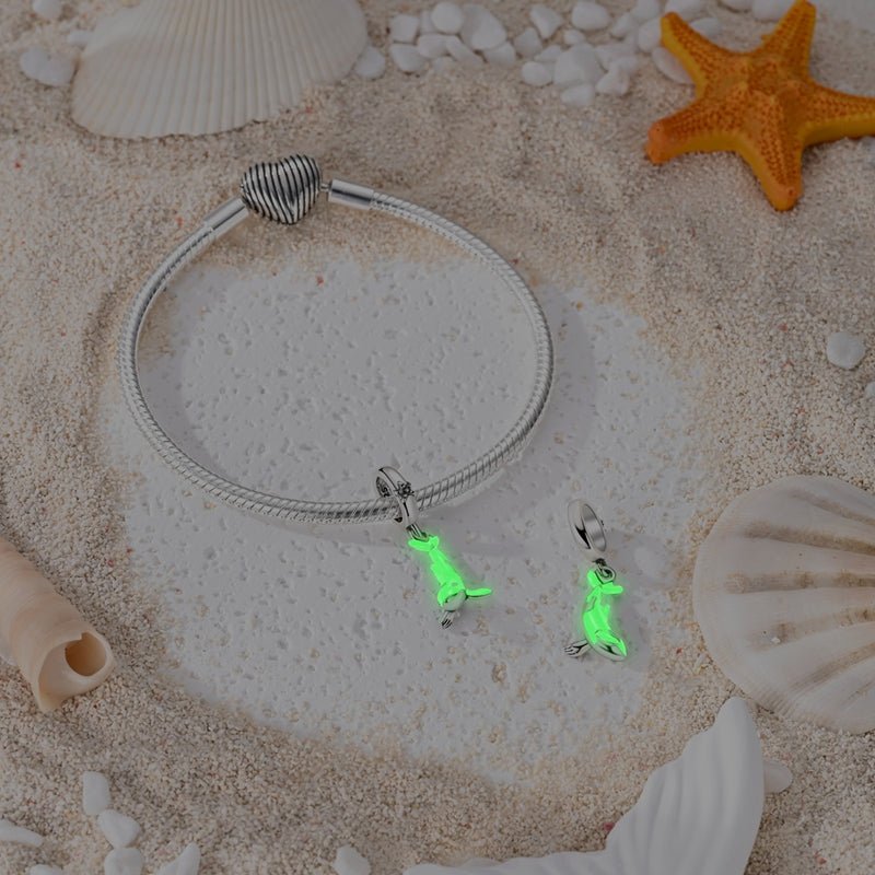 Glow-in-the-Dark Orca Whale Dangle Charm