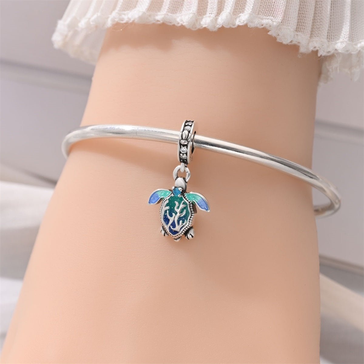 Glow-in-the-Dark Sea Turtle Ocean Dangle Charm