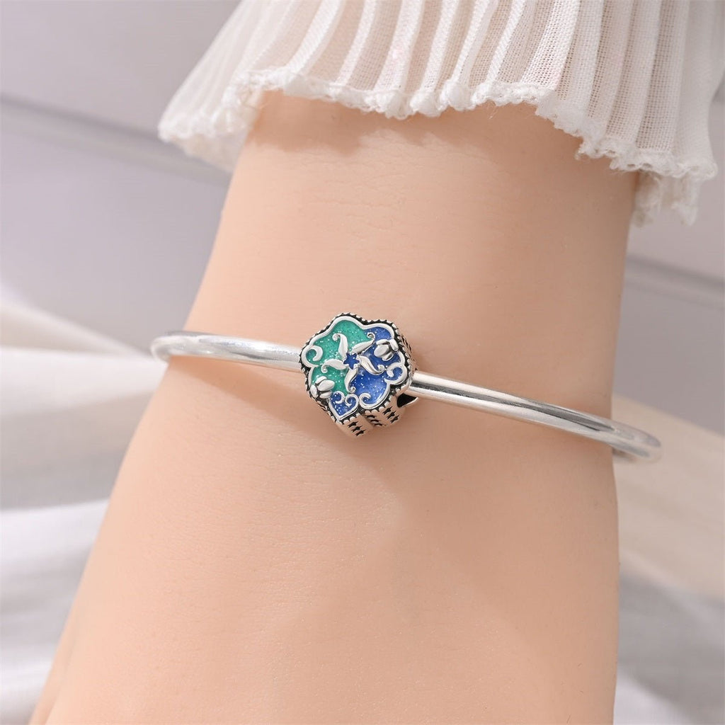 Glow-in-the-Dark Starfish Ocean Heart Charm