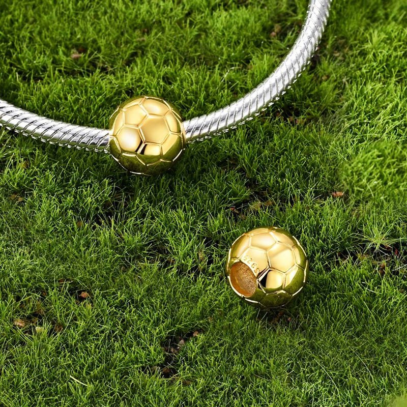 Gold Football Ball Charm