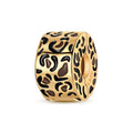Gold Leopard Print Clip Charm