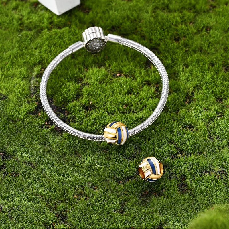 Gold Volleyball Charm