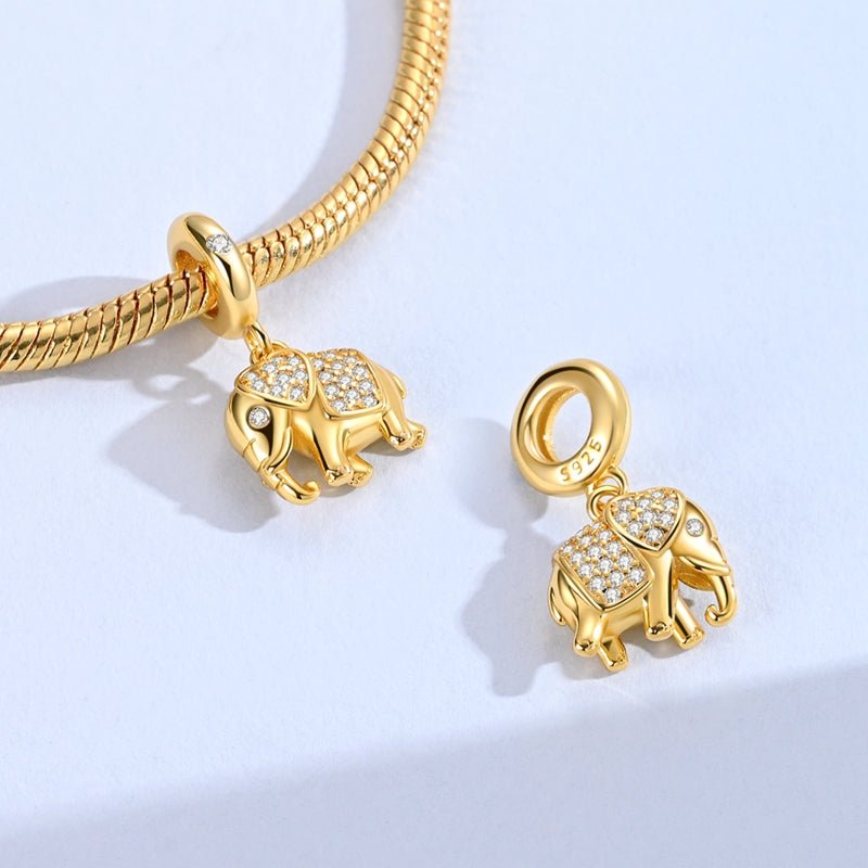 Golden Elephant of Luck & Love Dangle Charm