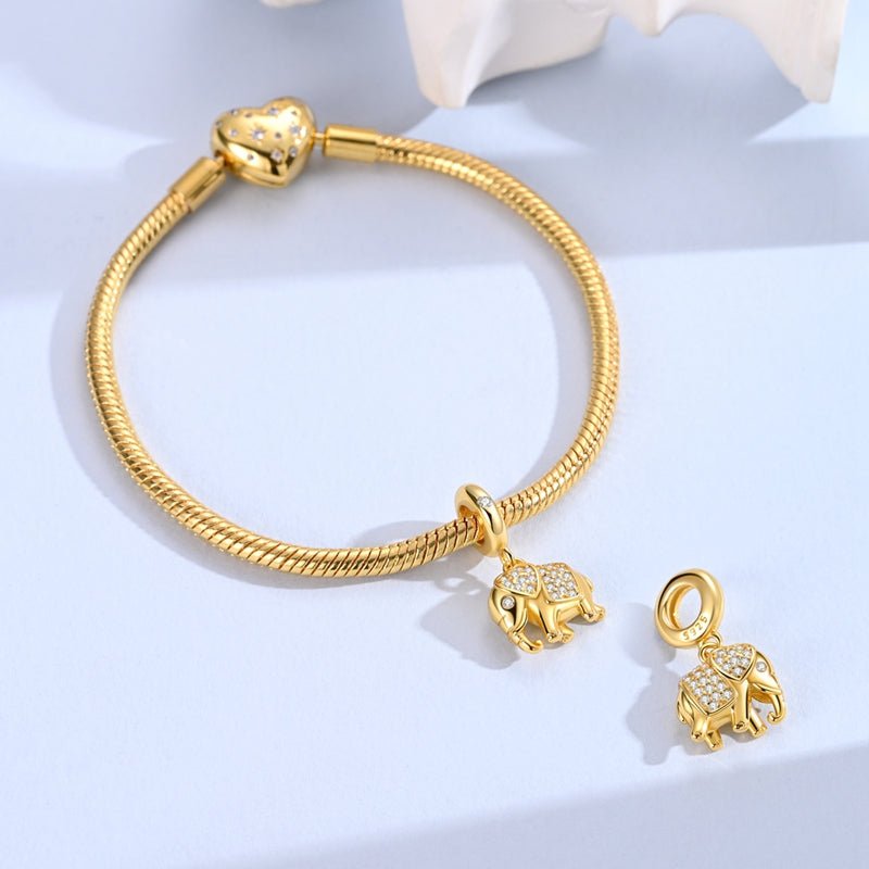 Golden Elephant of Luck & Love Dangle Charm