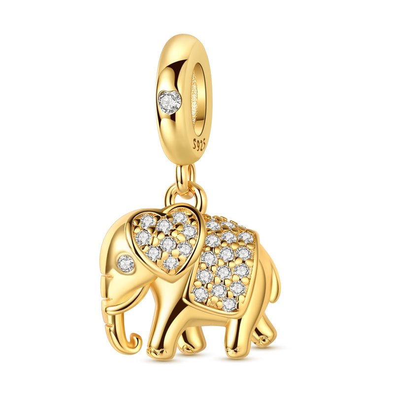 Golden Elephant of Luck & Love Dangle Charm