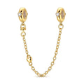 Golden Heart Safety Chain Charm