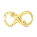 Golden Infinity “Love” Floral Charm