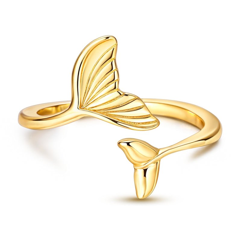 Golden Mermaid Tail Adjustable Ring