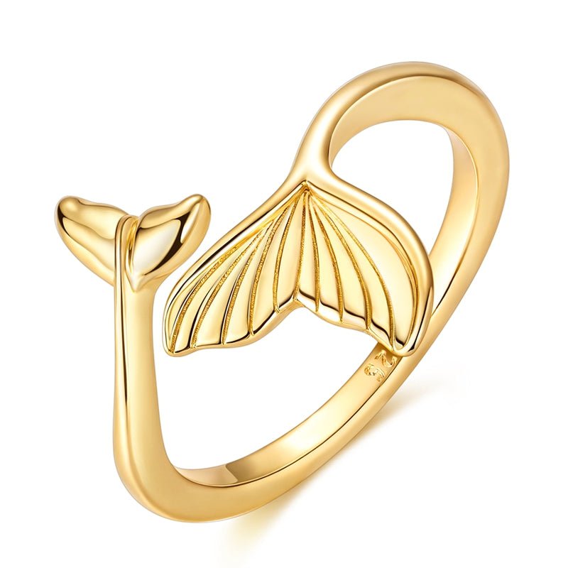 Golden Mermaid Tail Adjustable Ring