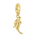 Golden Sea Cat Mother & Baby Dangle Charm
