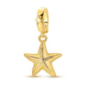 Golden Starfish Dangle Charm