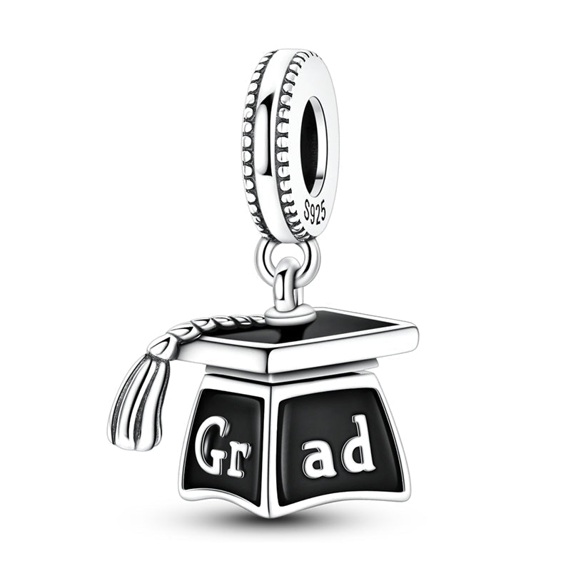 Graduation Cap Opening Dangle Charm