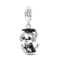 Graduation Dog with Diploma Dangle Charm