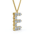 1Ct Diamond Initial "E" Pendant 14k Gold 18" Necklace Lab Grown 5/8" Tall