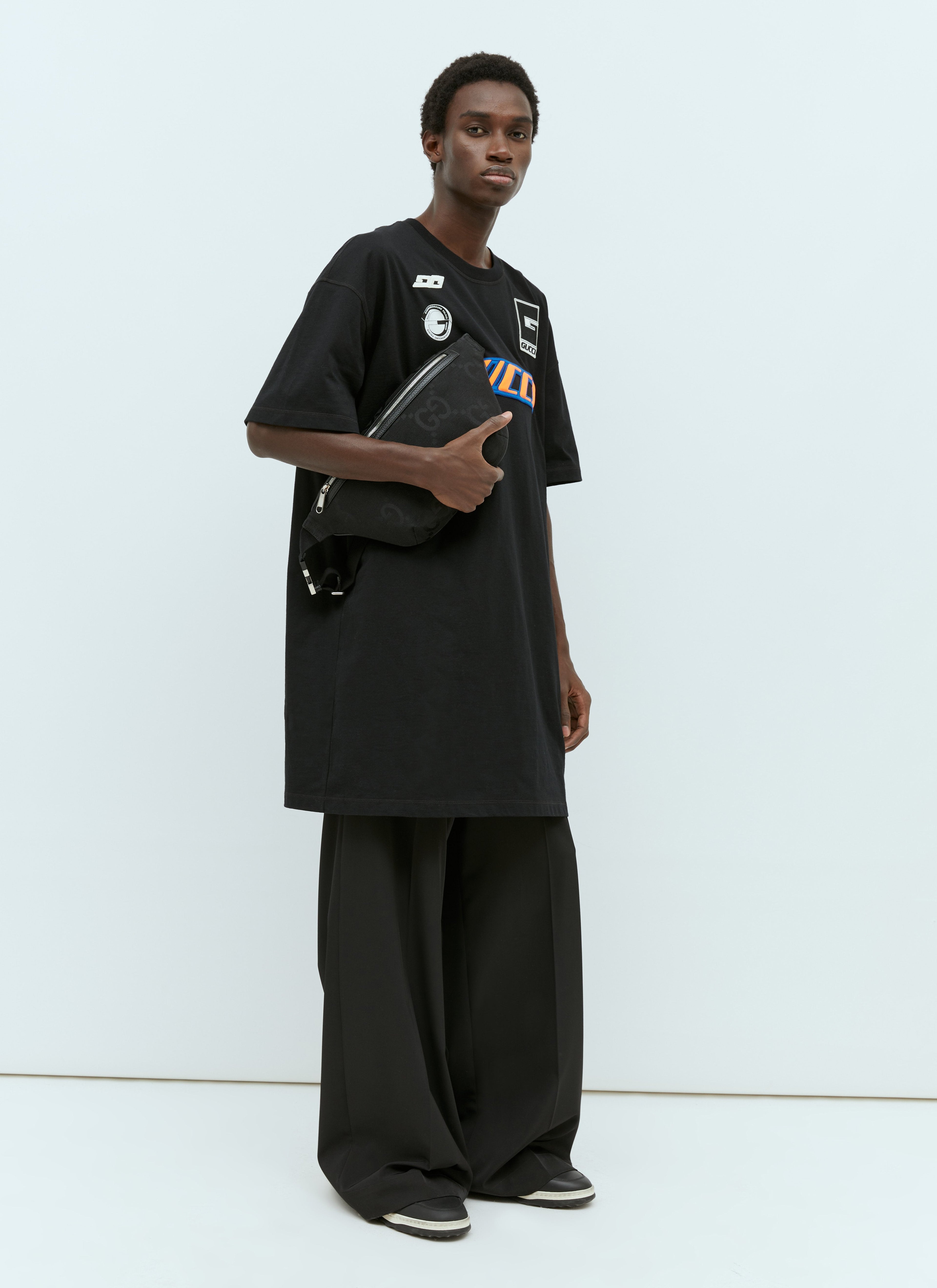Gucci Men Logo Emblems T-Shirt