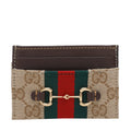 Gucci Women Gucci Horsebit Web Card Case