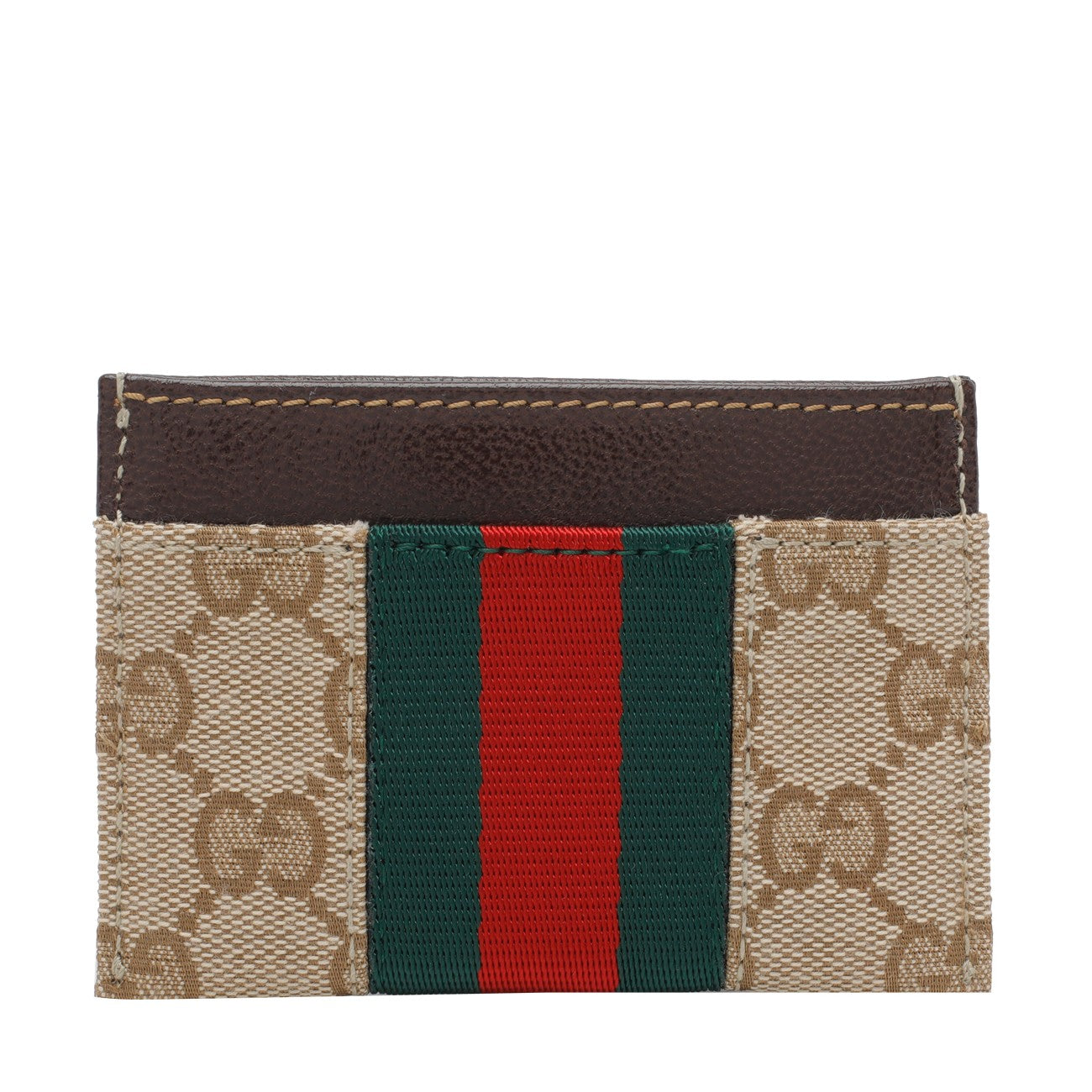 Gucci Women Gucci Horsebit Web Card Case