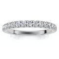 1/3ct Pave Diamond Wedding Ring 14K White Gold Size Selectable