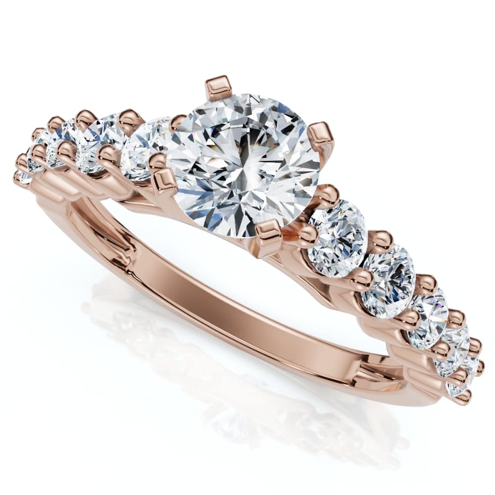 Certified 2 1/2Ct Diamond Engagement Ring With Accents 14k Gold Lab Grown