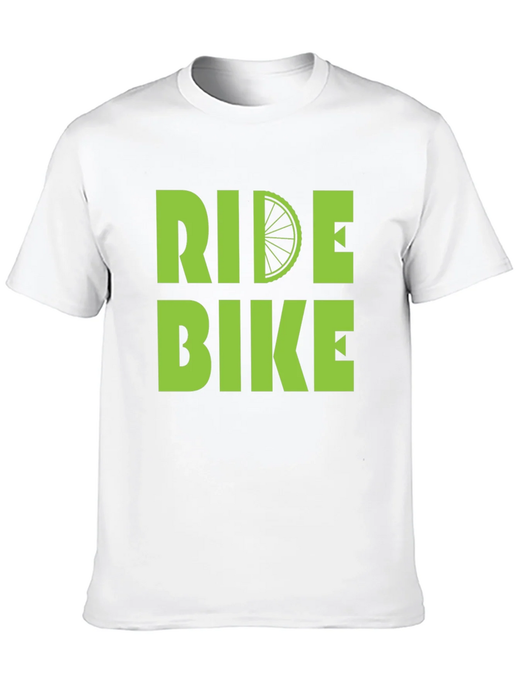 Ride Bike T-Shirt - Green Graphic Print