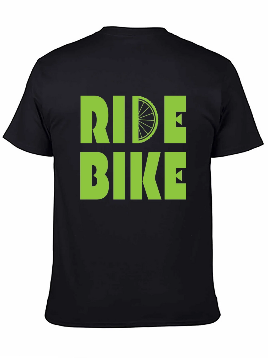 Ride Bike T-Shirt - Green Graphic Print