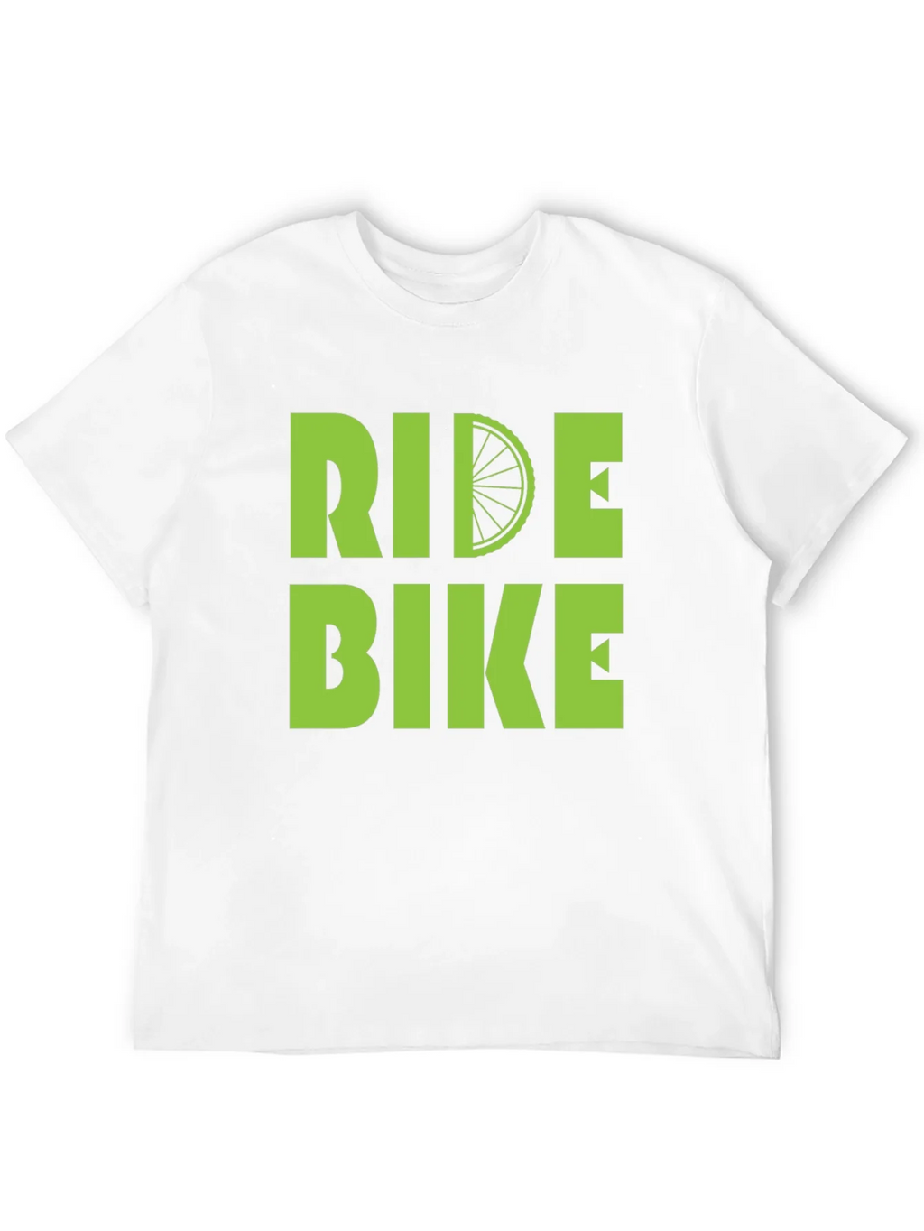 Ride Bike T-Shirt - Green Graphic Print