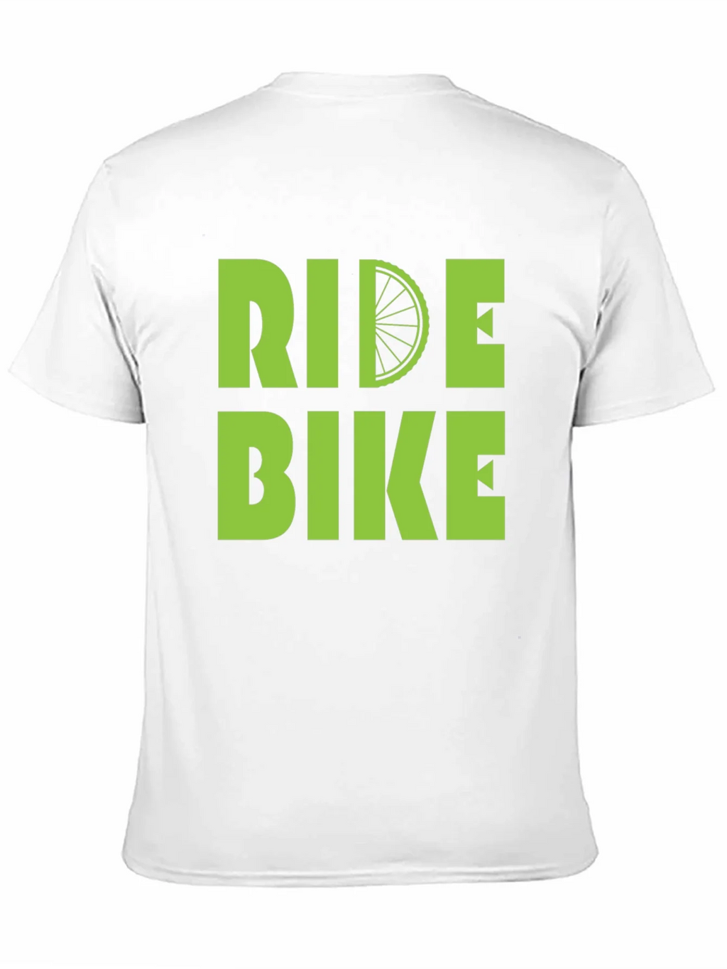 Ride Bike T-Shirt - Green Graphic Print