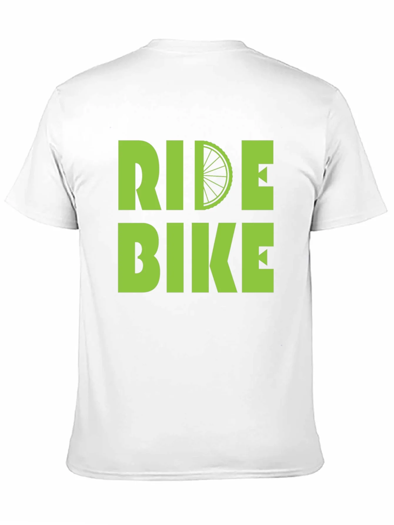 Ride Bike T-Shirt - Green Graphic Print