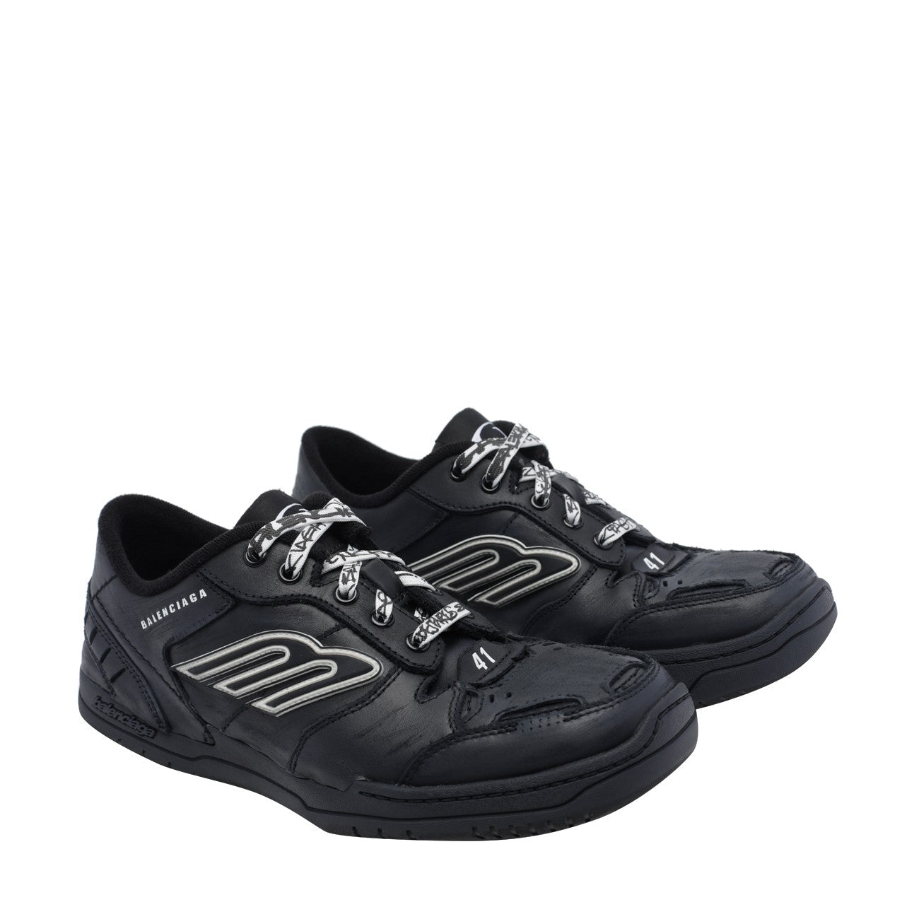 Balenciaga Men Hamptons Worn-Out Sneakers