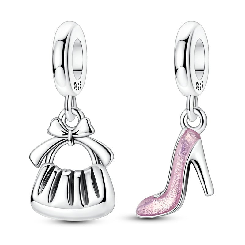Handbag & Pink High Heel Dangle Charm