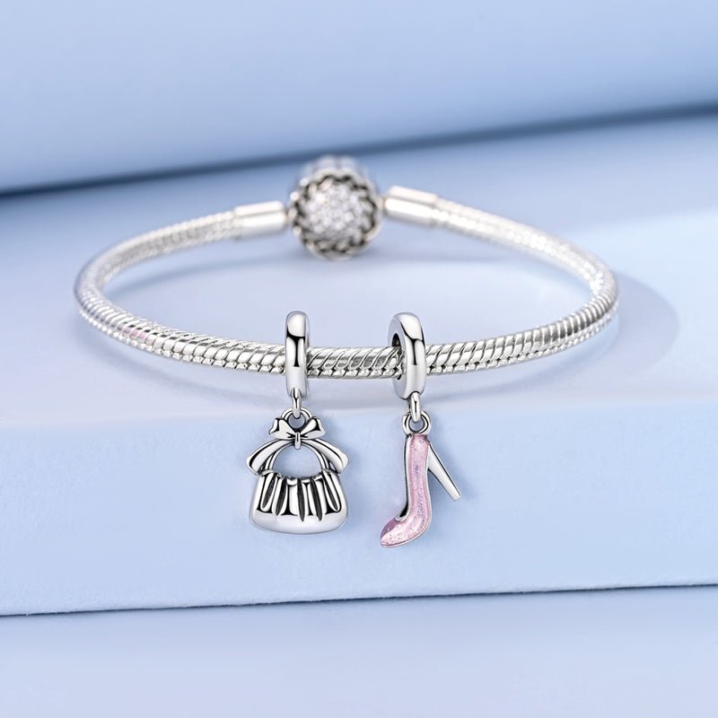 Handbag & Pink High Heel Dangle Charm