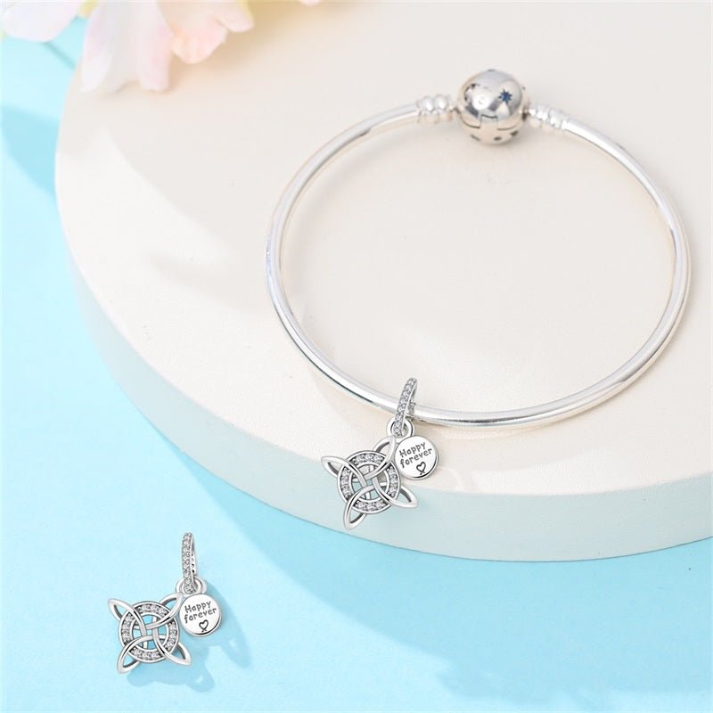 Happy Forever Celtic Knot Dangle Charm
