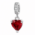 Heart Birthstone Dangle Charm
