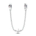 Heartbeat & Pink Paw Safety Chain Charm